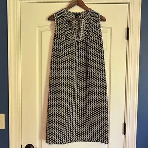 JCrew shift dress with geometric pattern
